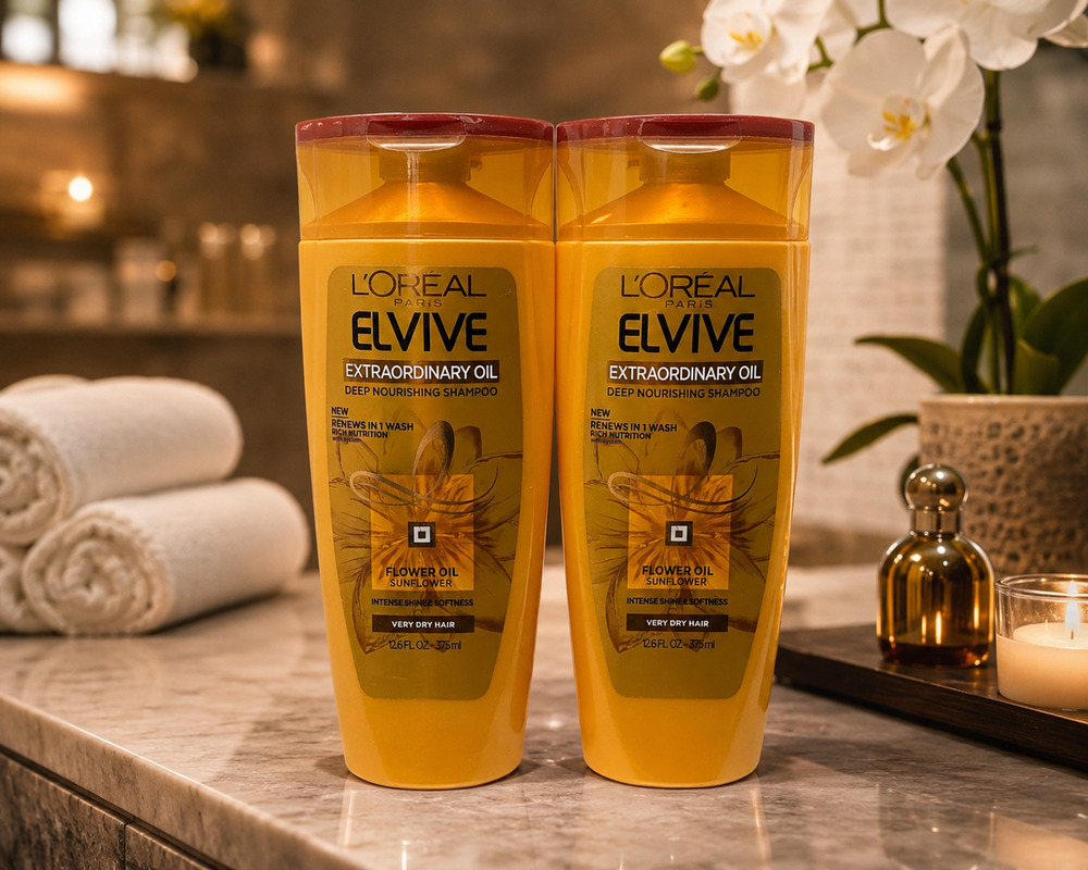 Lot 2 x L'Oreal Paris Elvive Extraordinary Oil Shampoo 12.6 oz OG Formula NEW